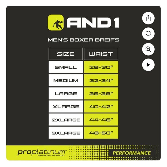 AND1 Mens Performance Boxer Briefs 5-Pair - Picture 12 of 13